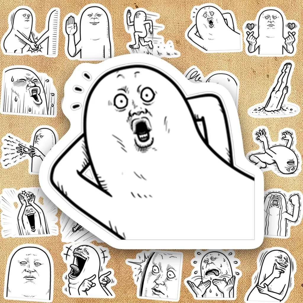 40 Sticker IN LASER Meme Chú Trọc Ngạc Nhiên Hài Hước Bựa Thì Thôi Nhé Chống Nước