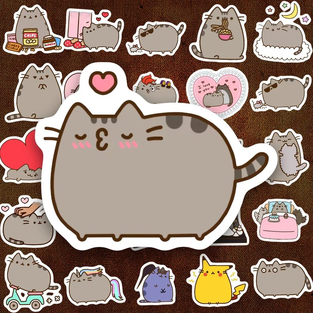 [Trọn Bộ] 371 Sticker IN LASER Pusheen Mèo Béo