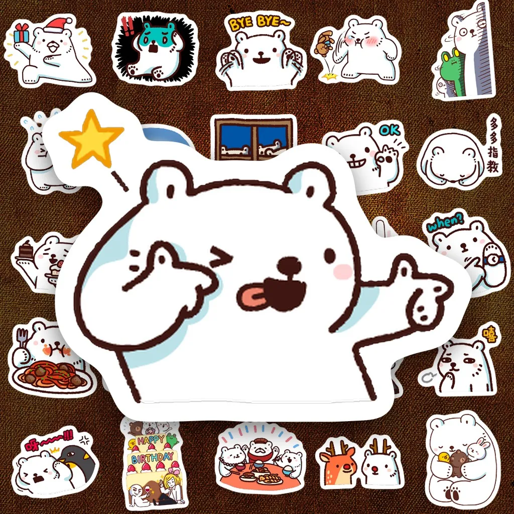[Trọn Bộ] 384 Sticker IN LASER Meme Gấu Trắng Bac Bac BacBac