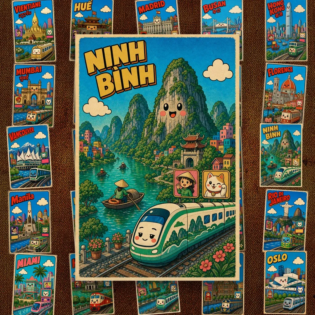 96 Sticker IN LASER Xe Lửa Xình Xịch Đi Du Lịch Thế Giới Vintage Cute Chống Nước Dán Bình Nước