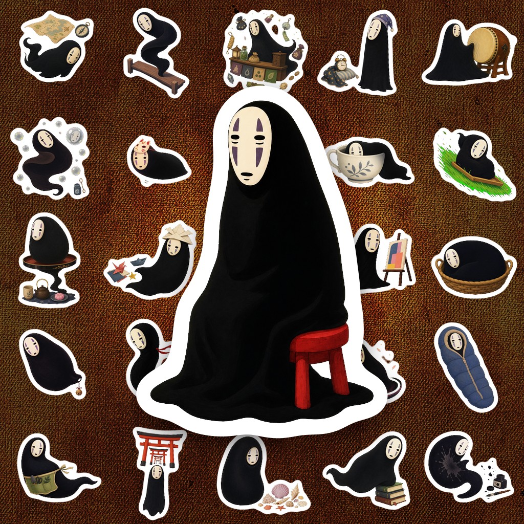 180 Sticker IN LASER Vô diện Cute Dễ Thương Dán Laptop Sổ Tay Bình Nước