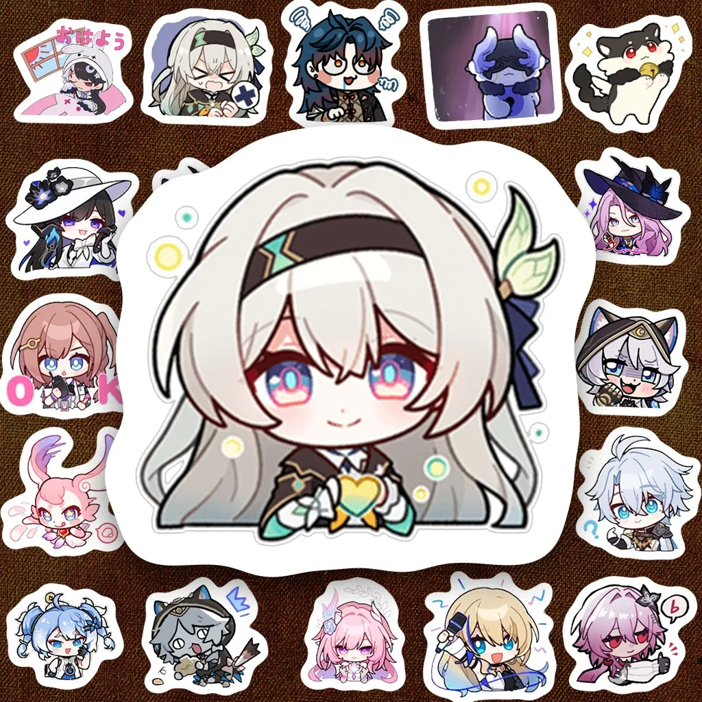 416 Sticker IN LASER Honkai Star Rail Chibi Cute Nhân Vật Game Dễ Thương Dán Laptop Sổ Tay Bình Nước