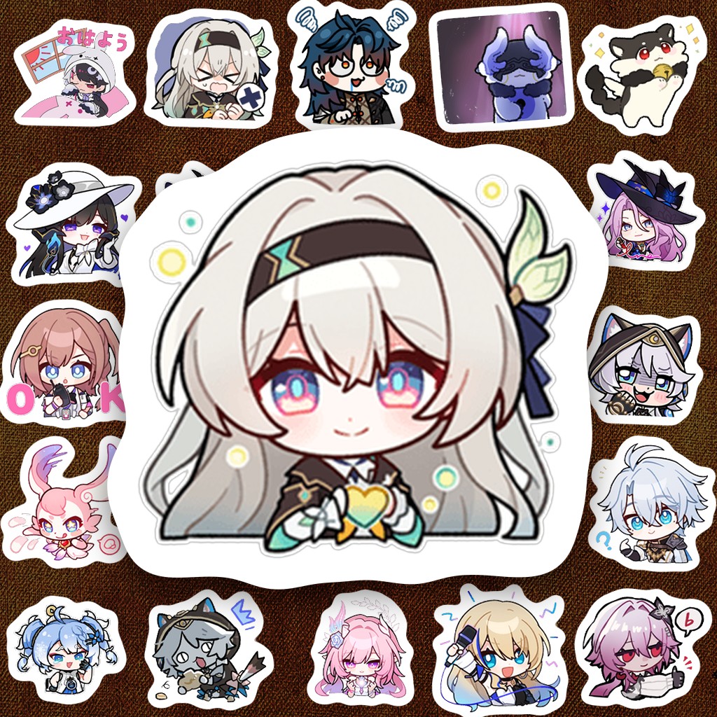 416 Sticker IN LASER Honkai Star Rail Chibi Cute Nhân Vật Game Dễ Thương Dán Laptop Sổ Tay Bình Nước