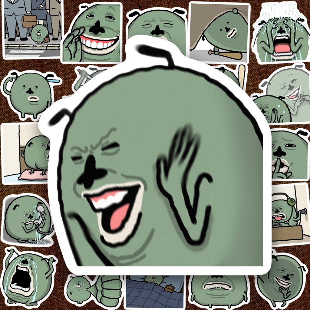 62 Sticker IN LASER Meme Ugly Dog Cry Chó Xấu Xí Khóc Lóc Hài Hước Bựa Dán Laptop Sổ Tay Bình Nước