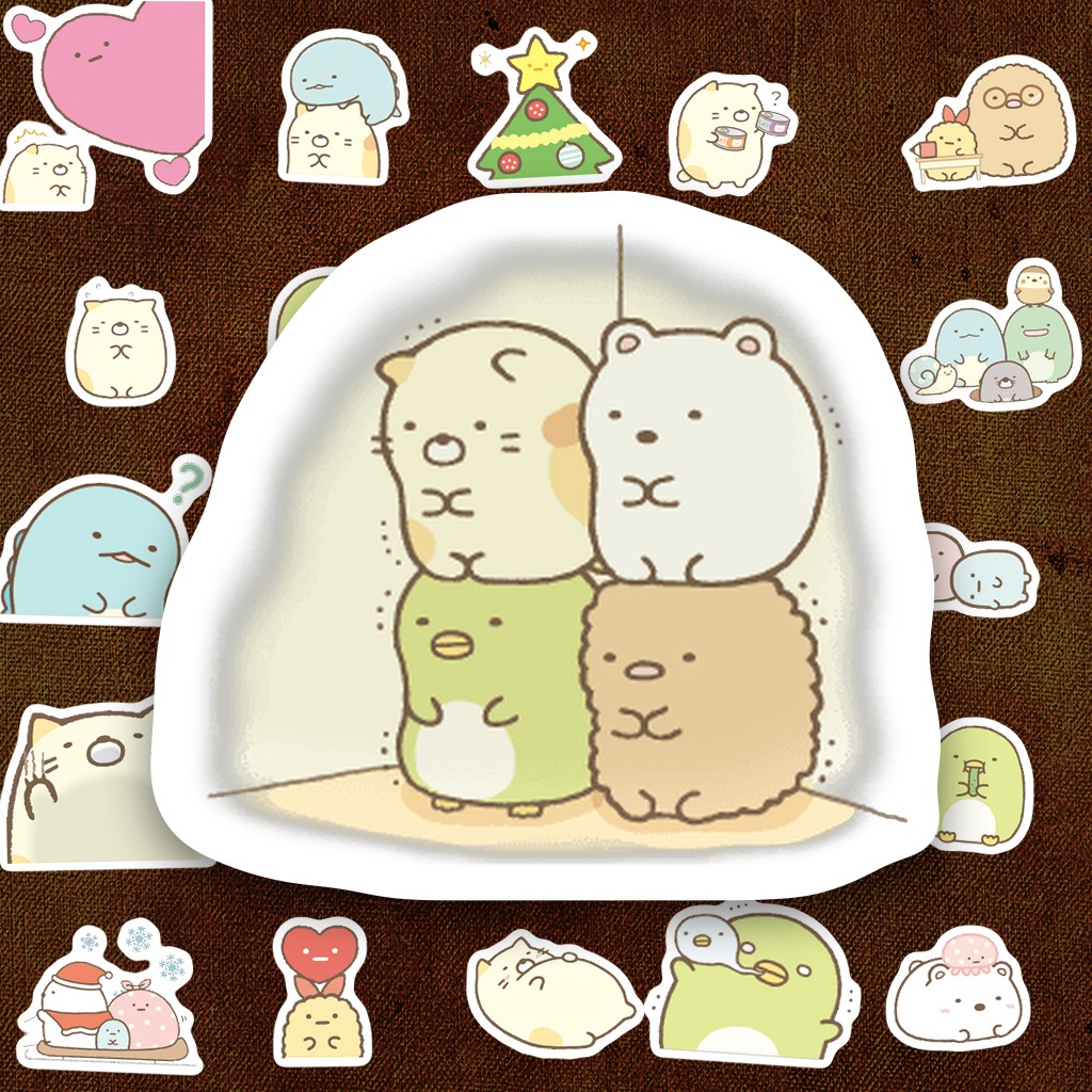 200 Sticker IN LASER Nhân Vật Góc Phòng Cute Pastel Dễ Thương Khủng Long Mèo Gấu Dán Laptop Sổ Tay