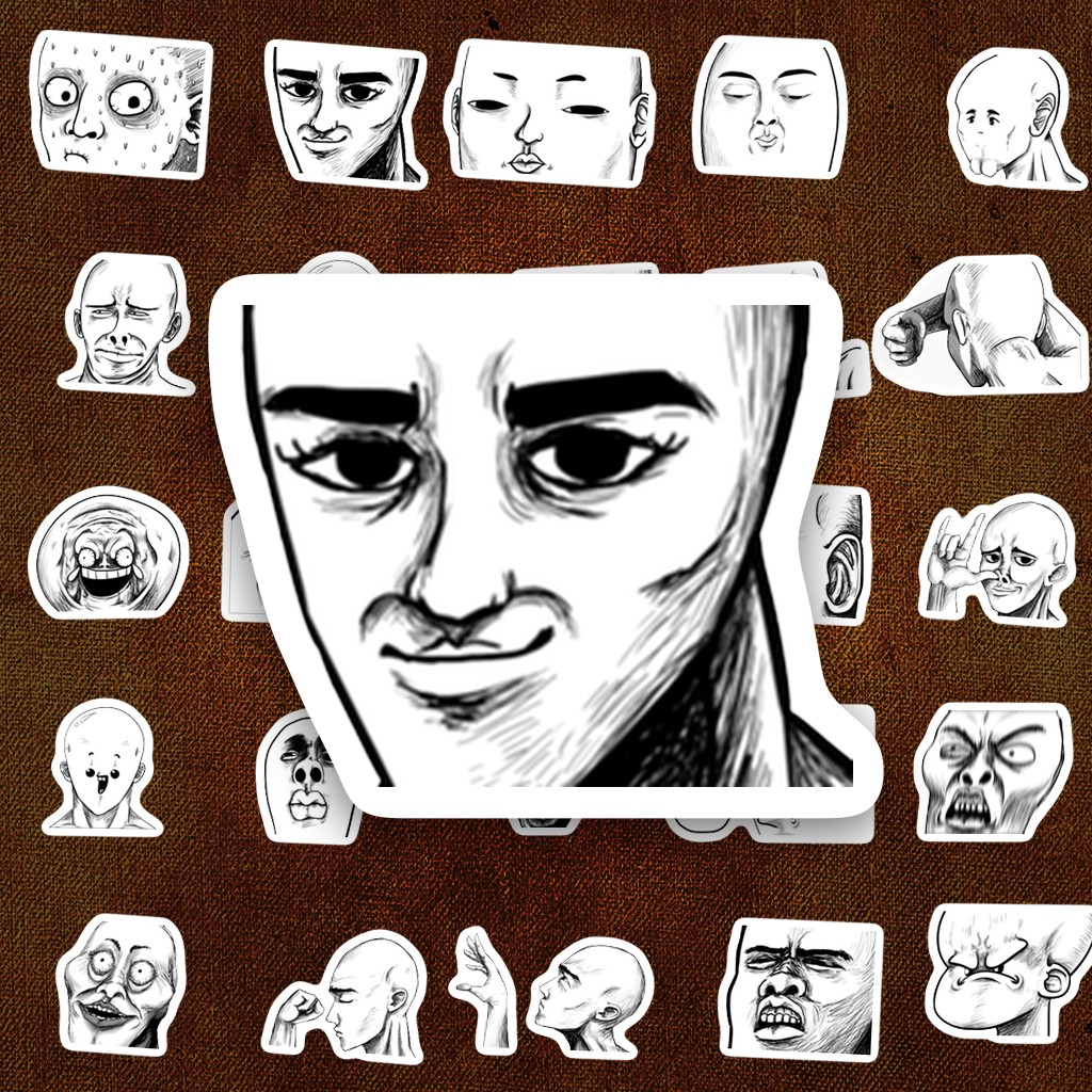 32 Sticker IN LASER Meme Bruh Moments Trắng Đen Hài Hước Bựa Thì Thôi Nhé Chống Nước