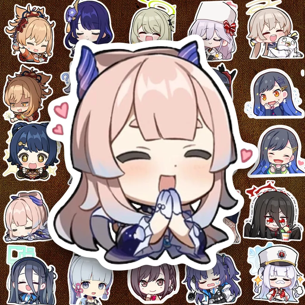 154 Sticker IN LASER Anime Chibi Nhân Vật Hoạt Hình Cute Dễ Thương Waifu Dán Laptop Sổ Tay Bình Nước