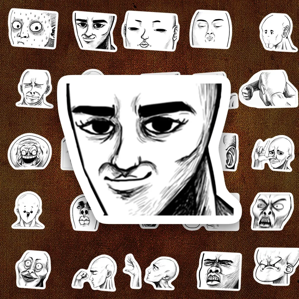 32 Sticker IN LASER Meme Bruh Moments Trắng Đen Hài Hước Bựa Thì Thôi Nhé Chống Nước