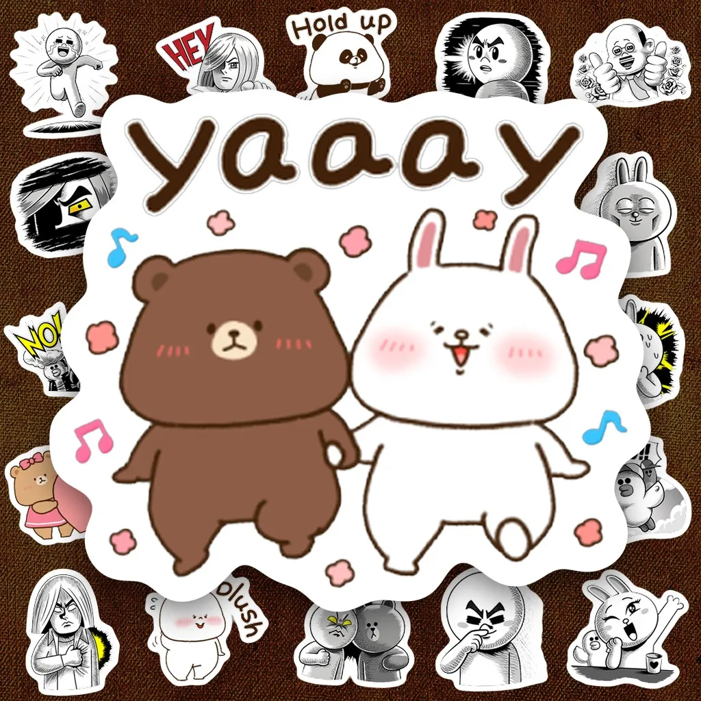 80 Sticker IN LASER Gấu Thỏ Gà Ếch Mũm Mĩm Chibi Béo Cute Dễ Thương Dán Laptop Sổ Tay Bình Nước