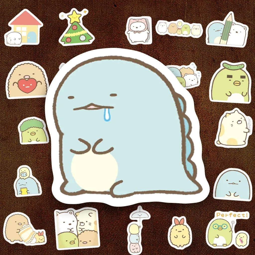 200 Sticker IN LASER Nhân Vật Góc Phòng Cute Pastel Dễ Thương Khủng Long Mèo Gấu Dán Laptop Sổ Tay