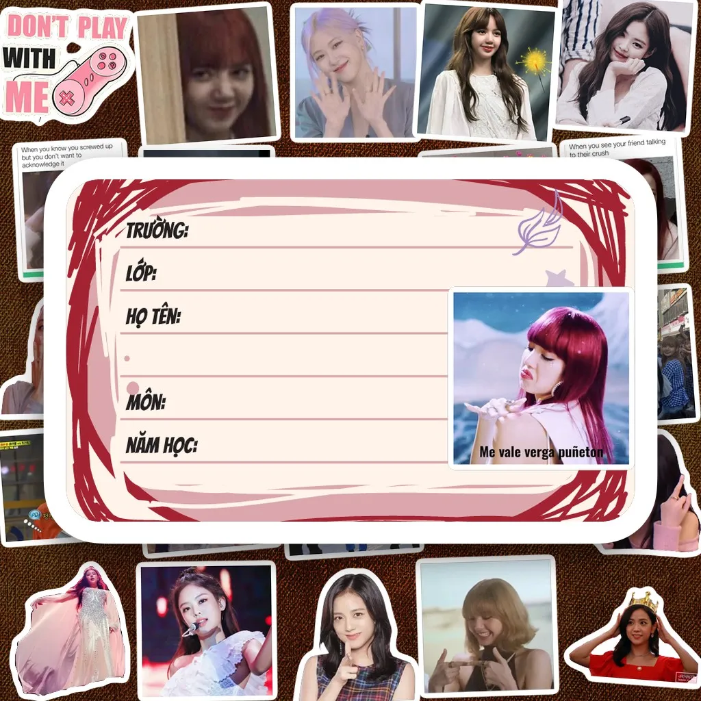 624 Nhãn Vở IN LASER KPOP Idol Blackpink Aesthetic Cute Dễ Thương Dán Vở Tập Sổ Tay Học Sinh