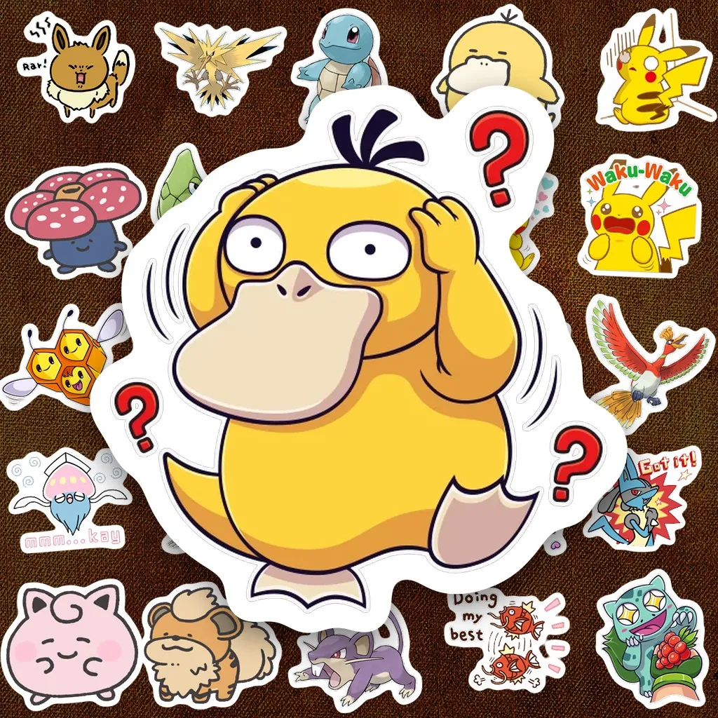 323 Sticker IN LASER Pokemon Poké Pika Cute Dễ Thương Dán Laptop Sổ Tay Bình Nước Ốp Lưng