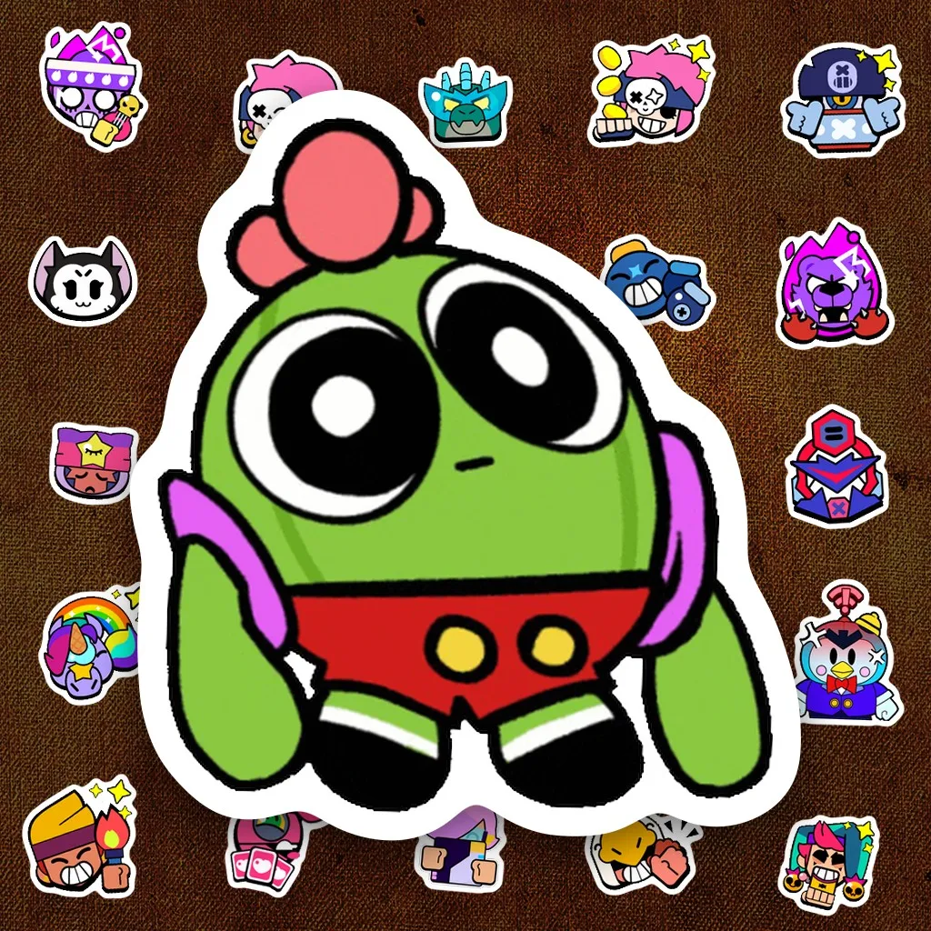 118 Sticker IN LASER Brawl Stars Game Chibi Nhân Vật Cute Dễ Thương Dán Laptop Sổ Tay Bình Nước