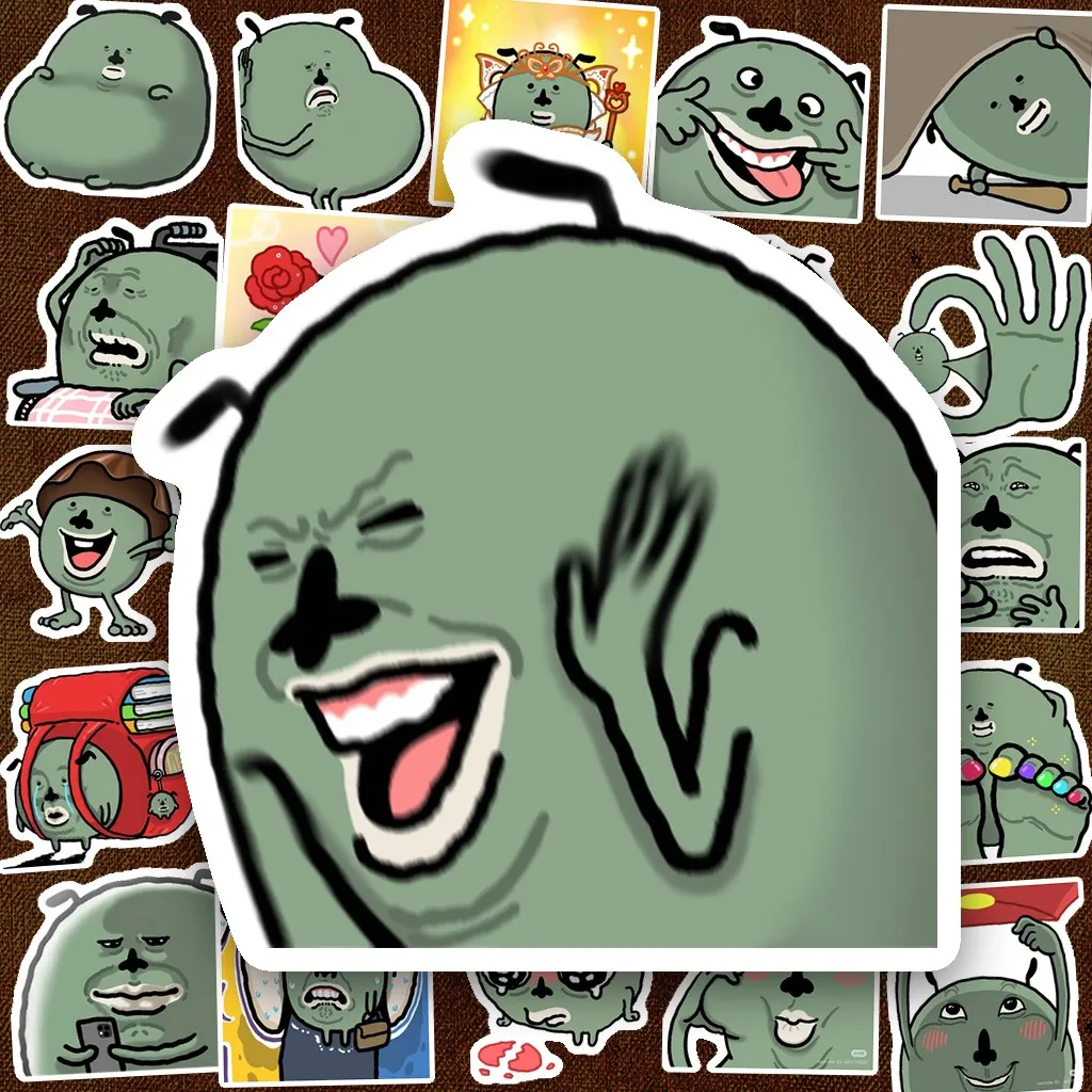 62 Sticker IN LASER Meme Ugly Dog Cry Chó Xấu Xí Khóc Lóc Hài Hước Bựa Dán Laptop Sổ Tay Bình Nước