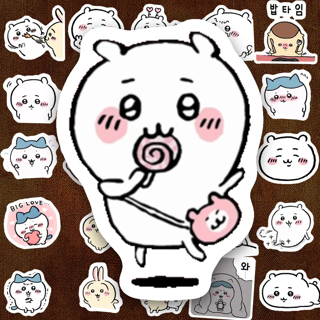 99 Sticker IN LASER Chiikawa Hachiware Usagi Hoạt Hình Cute Dễ Thương Dán Laptop Sổ Tay Bình Nước